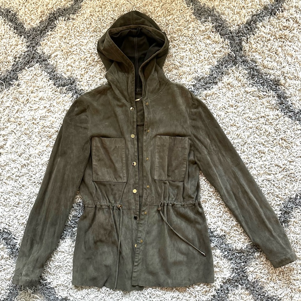 Olive leather jacket